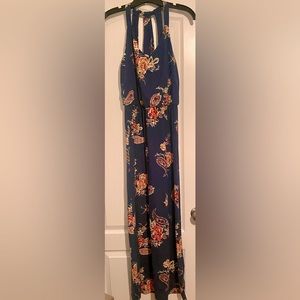Floral maxi dress with halter top